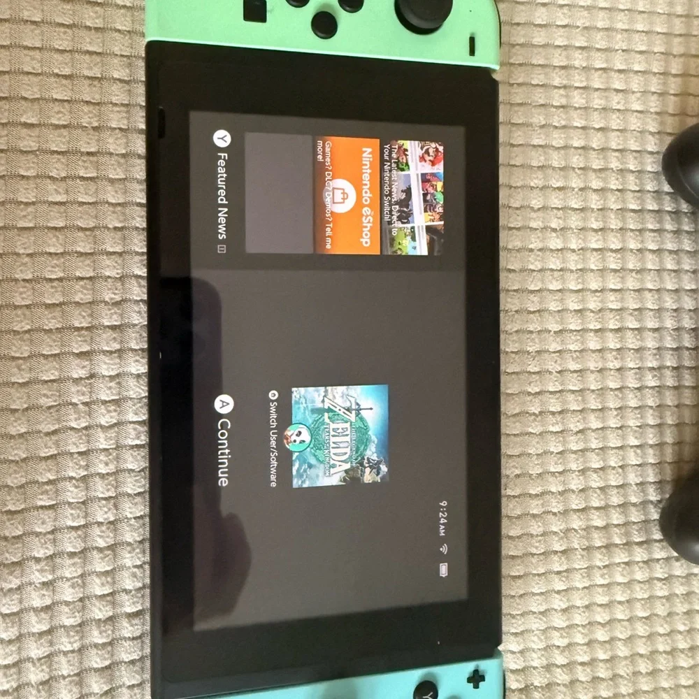 Nintendo Switch Console ANIMAL CROSSING EDITION 32g - Turquoise and Black